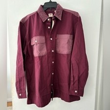 NWT! Levi s Men s Button Down Burgundy Shirt ...