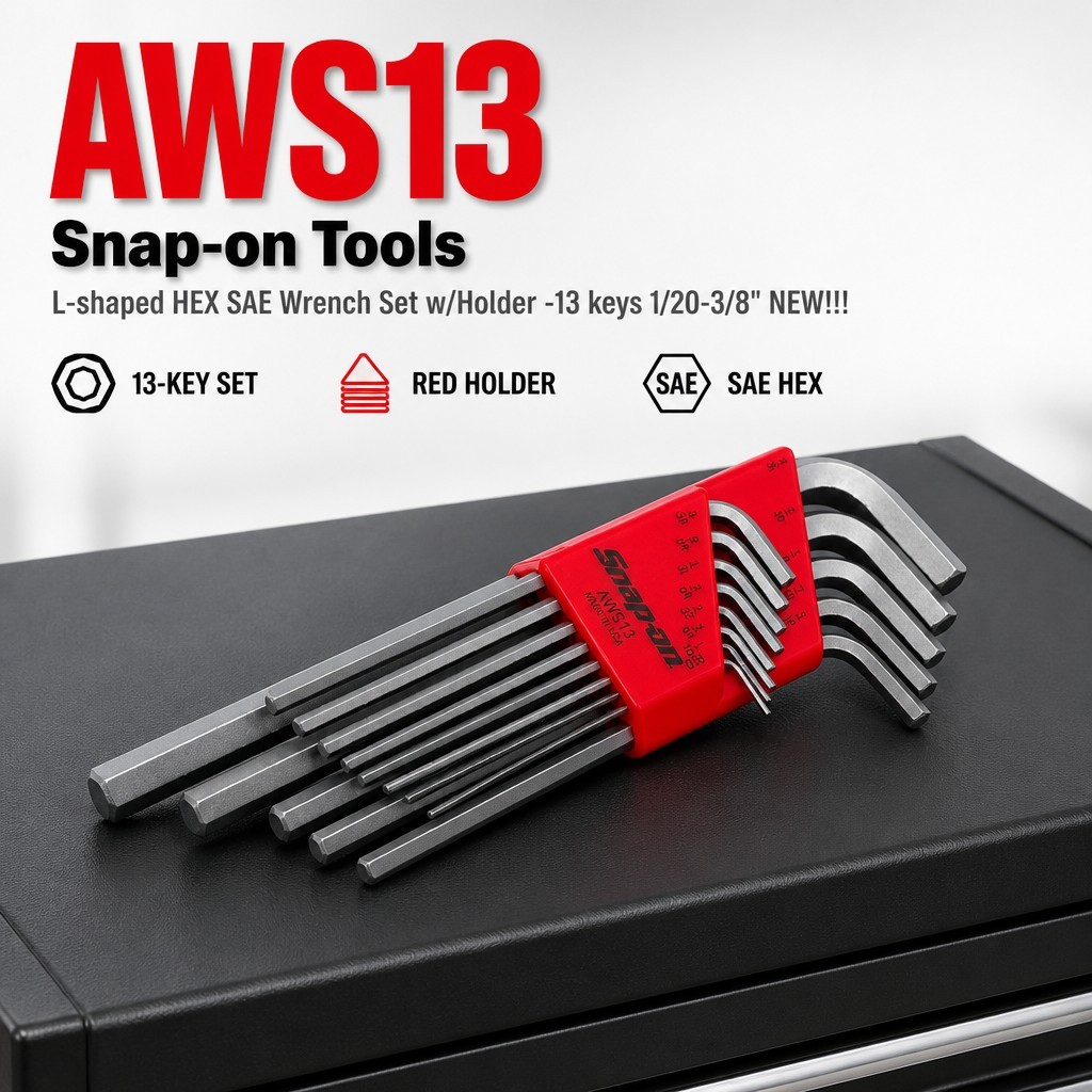 Michael Naさん専用 Snap On Tools L-shaped HEX SAE Wrench Set w/Holder -13 keys 1/20-3