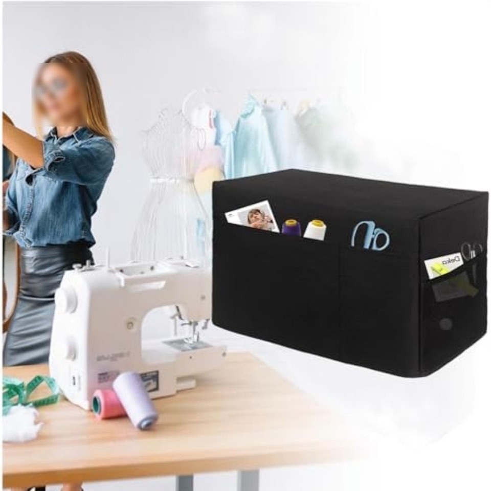 Waterproof Sewing Machine Cover with Large Side Pockets Fits For Most