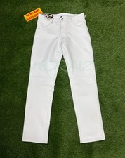 Elvis Presley 1968 Comeback Special Genuine White Leather Pants Tribute Trousers
