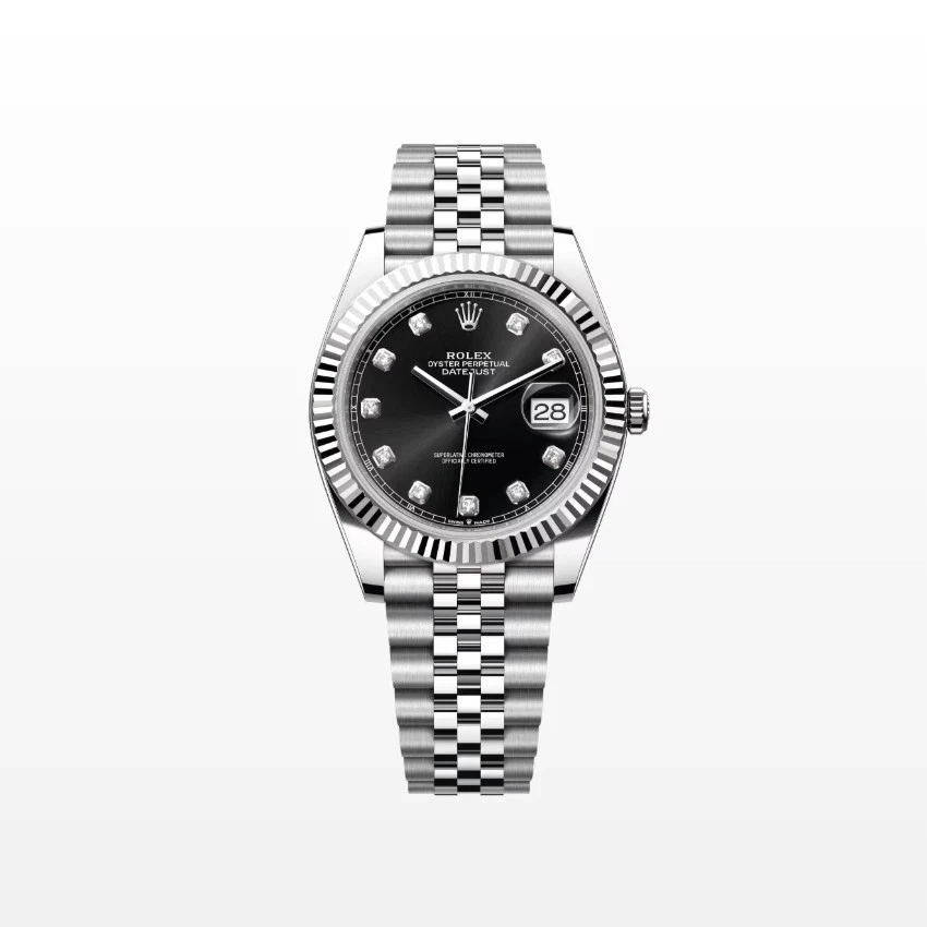 2026 Rolex Datejust 41mm Steel Black Diamond Jubilee 126334 Unworn Complete