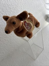 Ty beanie babies 1995 Weenie dachshund Dog Plush stuffed Animal Retired Case Luv