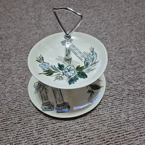 Red Wing Pottery Dinnerware COLONNES Two Tiered Tid Bit Tray