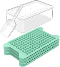 Mini Ice Cube Tray for Freezer:  Small Ice Trays for Freezer with Bin - 117×4PCS