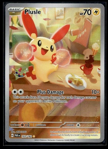 PLUSLE 193/182 ILLUSTRATION RARE PARADOX RIFT POKEMON HOLO