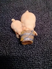 Vintage 1988 Italy Artefice Otlanta Pig's Heads Farm ANIMAL Bucket Figurine