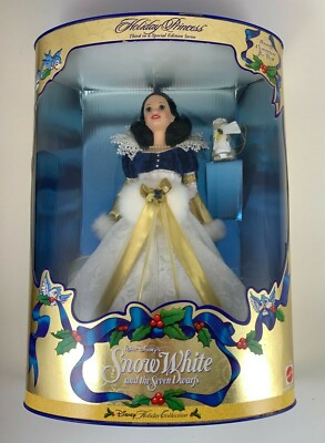 1998 NRFB Snow White Disney Holiday Princess Barbie Doll Mattel