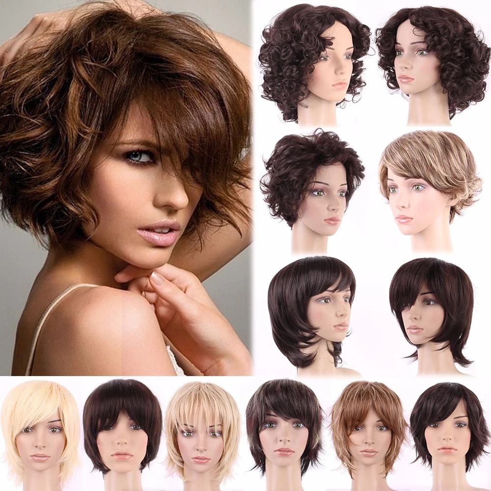 Short curly auburn wig cheap