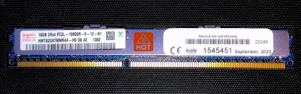 Apple 32GB total 1333mhz DDR3/10600 ECC Reg. - 1x16GB, 4x4GB Memory Mac 4.1, 5.1 - Image 2 of 2