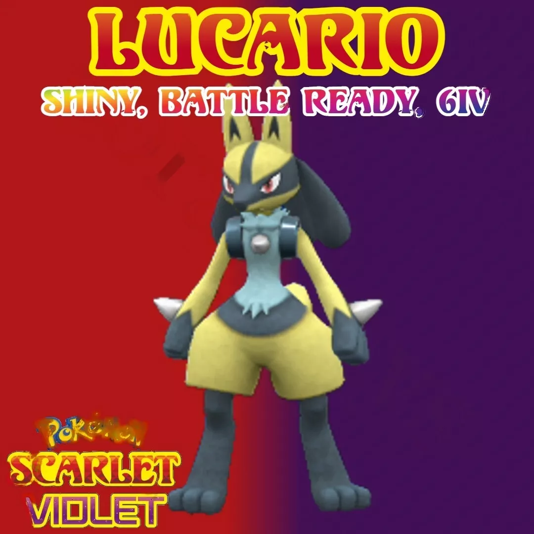 Pokemon Scarlet And Violet Shiny Lucario 6IV Battle Ready Fast Delivery