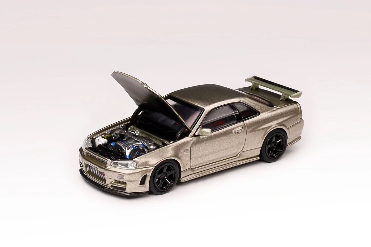 まーちゃん MOTORHELIX MH 1:64 Nissan Skyline GT-R(R34)Z-TUNE alloy car