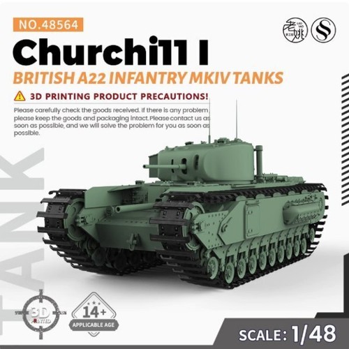 Ssmodel 1/48 British Army Churchill Mk1 Infantry Tank Heavy 3D Print