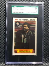 1980 STOP N GO #7 FRANCO HARRIS HOF SGC 96 MINT 9 STEELERS 3-D