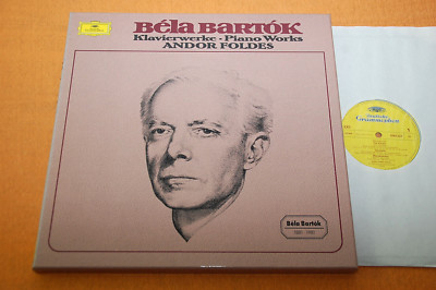 Andor Foldes Bartok Works for Solo Piano German DGG Mono 4LP Box '80 NM