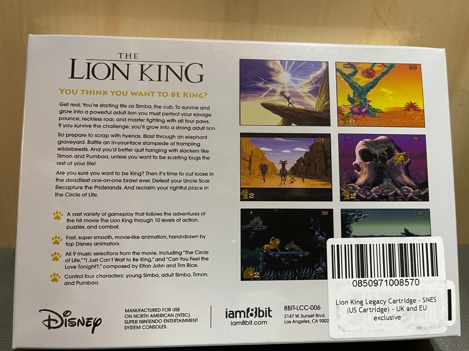 The Lion King Nintendo SNES Legacy Cartridge Collection Playable IN STOCK  - Image 4 of 4