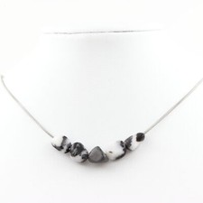 Stones And Min raux. Necklace Beads Jasper Zebra From Brazil Labradorite -