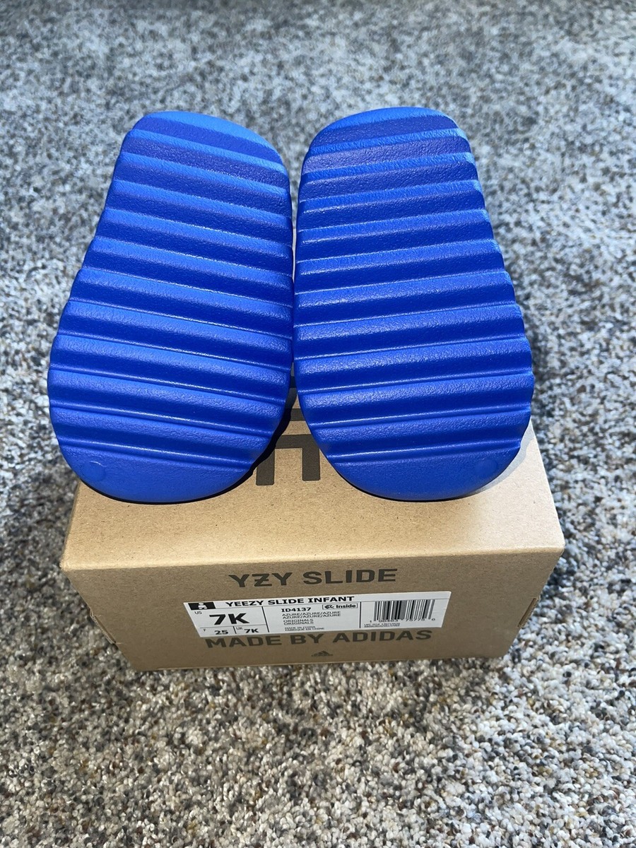 adidas Yeezy Slide Azure Blue Size 7k Infant Baby Toddlers