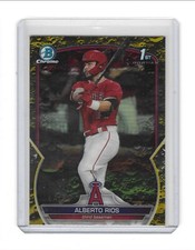 2023 Bowman Chrome 1st  Alberto Rios Yellow Lunar Refractor  /75 BDC-168