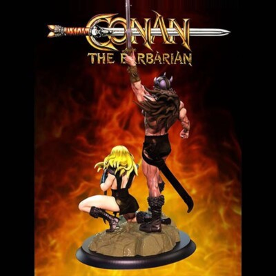 1/8 40cm Wild Man Conan 3D Printing GK Figure Model Kit Unpainted Unassembled GK