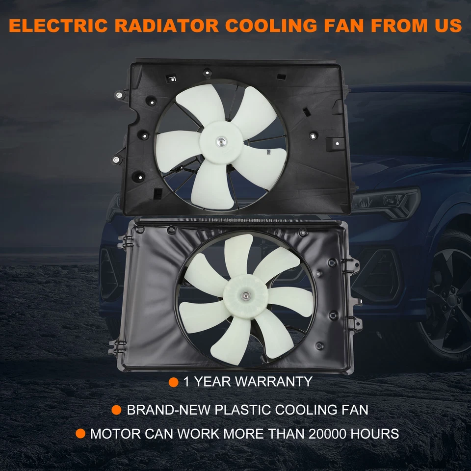 For 2009-2015 Honda Pilot 2 Pcs Electric Radiator Condenser Cooling Fan Assembly - Image 4 of 4