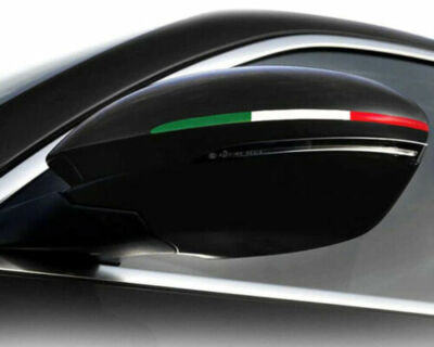 2 Adesivi Tricolore ALFA ROMEO Coppia Per Specchi Retrovisori