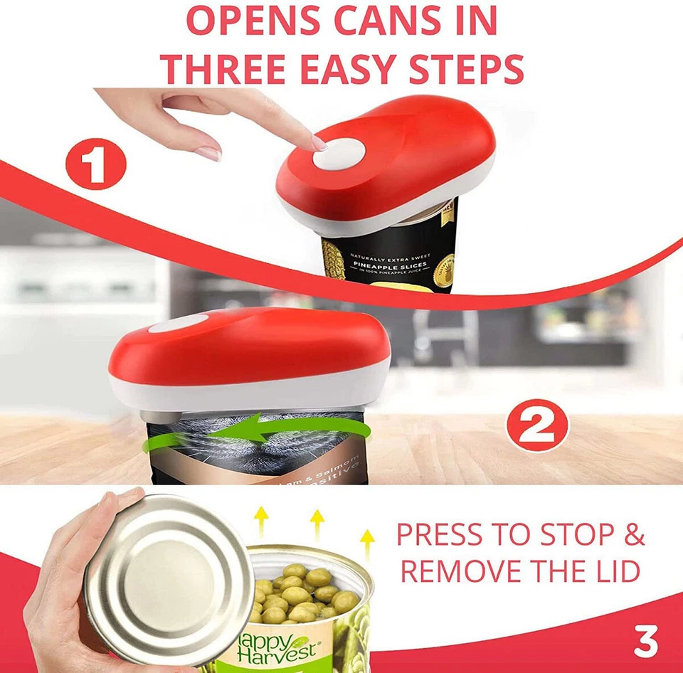 Kratax Electric Can Opener Opens Any Can Shape, One Touch, Auto Stop by Smart - Image 2 of 4