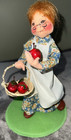 Vintage Annalee 1996 10” Mrs. Farmer Holding Basket Of Apples Collectible Doll