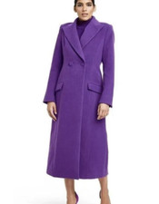 NEW 𝅺Sergio Hudson X Target Gorgeous Purple Luxe Dress Overcoat Size XS
