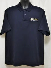 Cutter & Buck Large CB DryTec PGA South Central Section OKC Blue Polo Golf Shirt