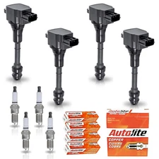 4 Ignition Coil & 4 Autolite Spark Plug for Nissan Altima Sentra 2002-2006 2.5L