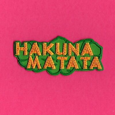 Disney Der König der Löwen Hakuna Matata Bügelbild Patch Nähen Timon und Pumbaa Filmlied