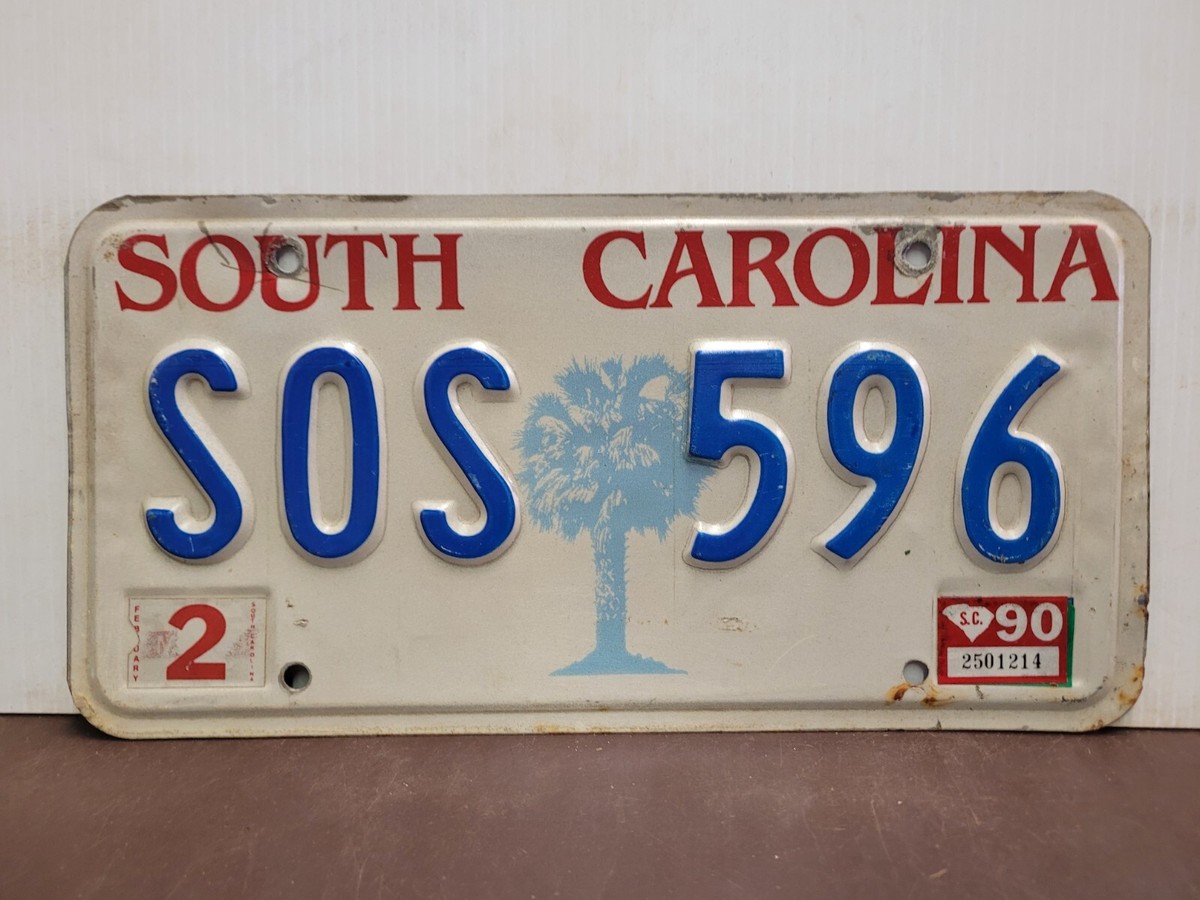 1990 South Carolina License Plate Tag Original. | eBay