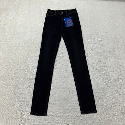 Acne Studios Jeans Womens 24 Black Skinny Bla Konst Stockholm Italy Denim