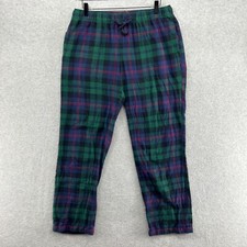 Old Navy Pajama Pants Mens Size Medium Blue Plaid Flannel Pull On Drawstring