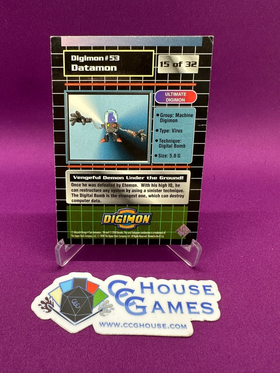 2000 Digimon Upper Deck Trading Card 53 Datamon Ultimate 15 of 32