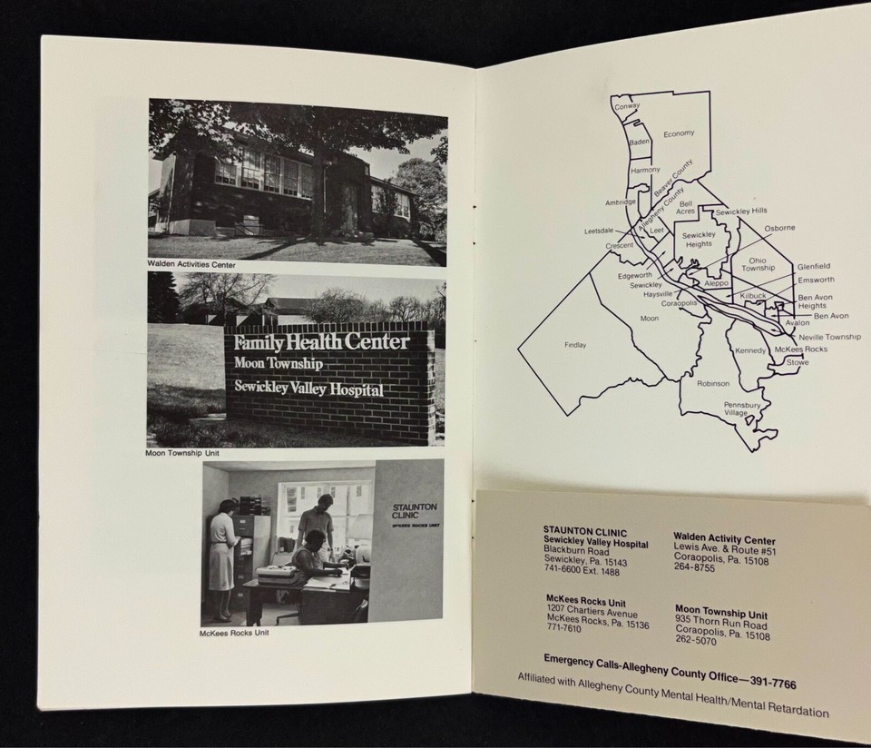 1980s Sewickley Valley Hospital PA Staunton Clinic Mental Health