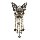 Vintage Halloween Skull Butterfly Brooch&Costume Crystal Gothic Pin Jewelry Gift