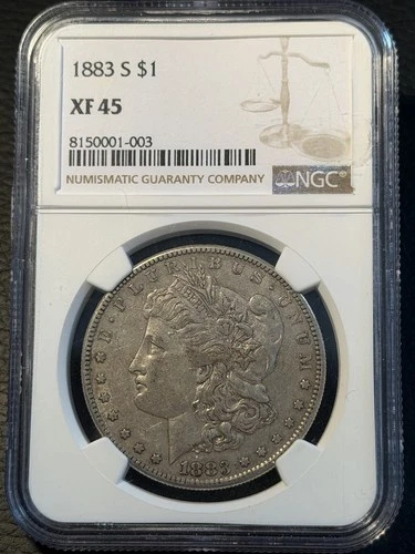 1883-S MORGAN DOLLAR NGC XF-45