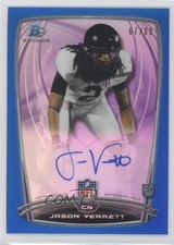 2014 Bowman Rookie Chrome Refractor Blue Border 67/99 Jason Verrett #5 Auto 1u0