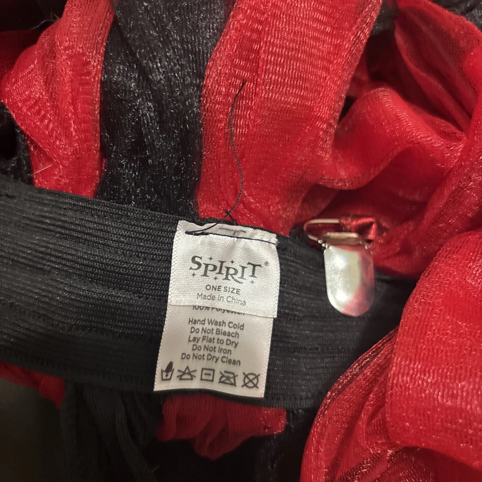 Spirit Halloween Tutu One Size Tulle Ballerina Devil Skirt Red /Black Costume - Image 4 of 4