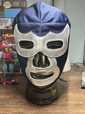 Máscara de demonio azul máscara de lucha semi/profesional tamaño adulto luchadores mexicanos