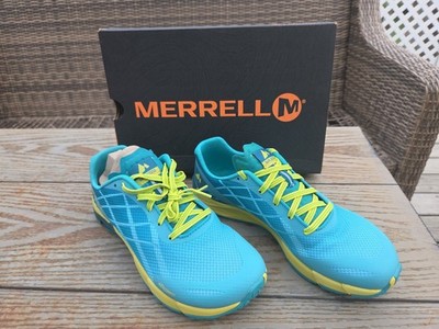 Merrell Men's Bare Access Flex  Mesh Aruba Blue Running Shoes Sz 7.5 M