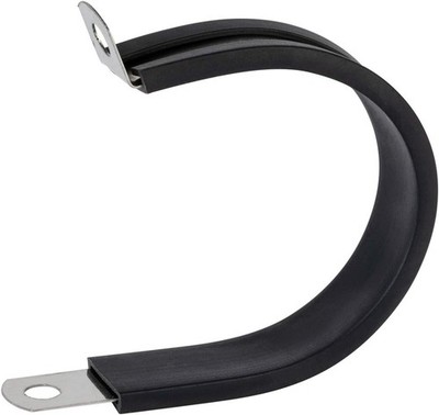 12 Pack 1.75 Inch Rubber Cushioned Stainless Steel Cable Clamp, Hose Clamp, Pipe