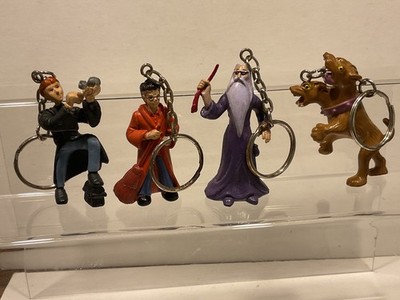 Harry Potter 4 x Figur Set Anhänger mit Ron Weasley, Dumbledore, Fluffy