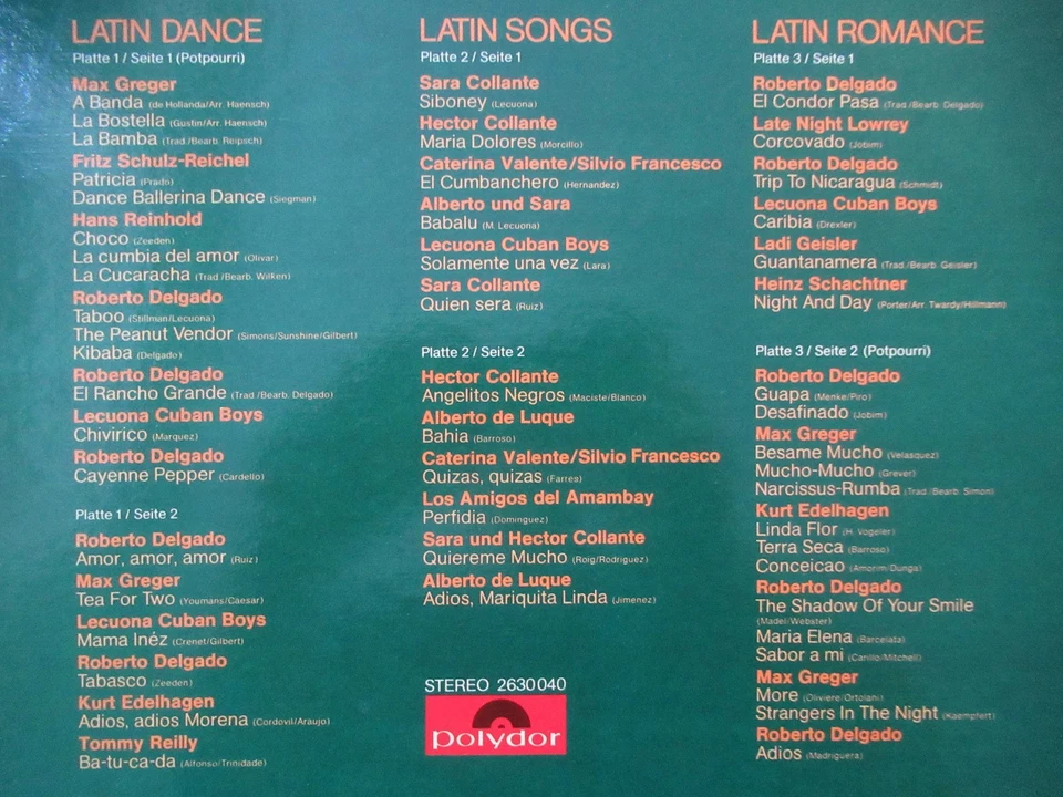 LATIN DANCE - LATIN ROMANCE / 3LP Box Set POLYDOR 1970 - Bild 4 von 4