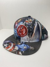 Youth Kids Marvel Avengers Super Hero AOP Graphic SnapBack Hat Adjustable
