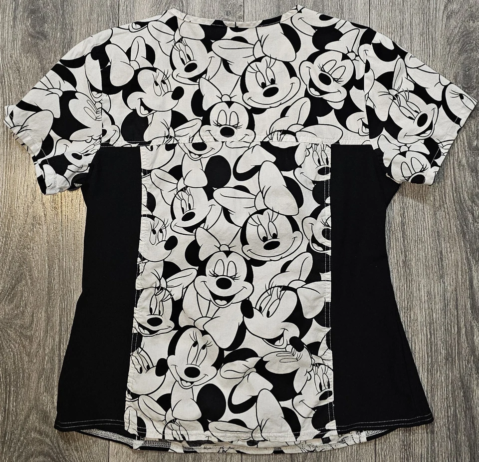 TOP exfoliante Disney TOONIFORMS BIG MINNIE MOUSE NEGRO/BLANCO PARA MUJER TALLA MEDIANA Foto 2 de 4