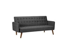 HUDSON 2 Seater Sofa Bed – Charcoal Grey Fabric