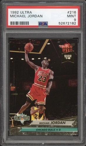 1992 Fleer Ultra Michael Jordan #216 PSA 9 Mint HOF Chicago Bulls