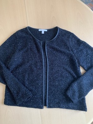 ESPRIT Schwarze Langarmjacke mit Glitzer Gr. M